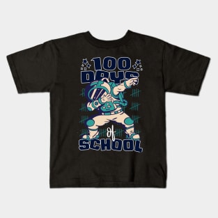 100 Days of school featuring an Astronaut Dabbing #6 Kids T-Shirt